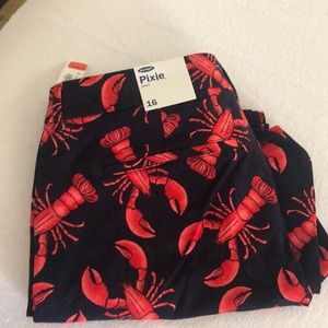 Old Navy Pixie Ankle Lobster Print 🦞